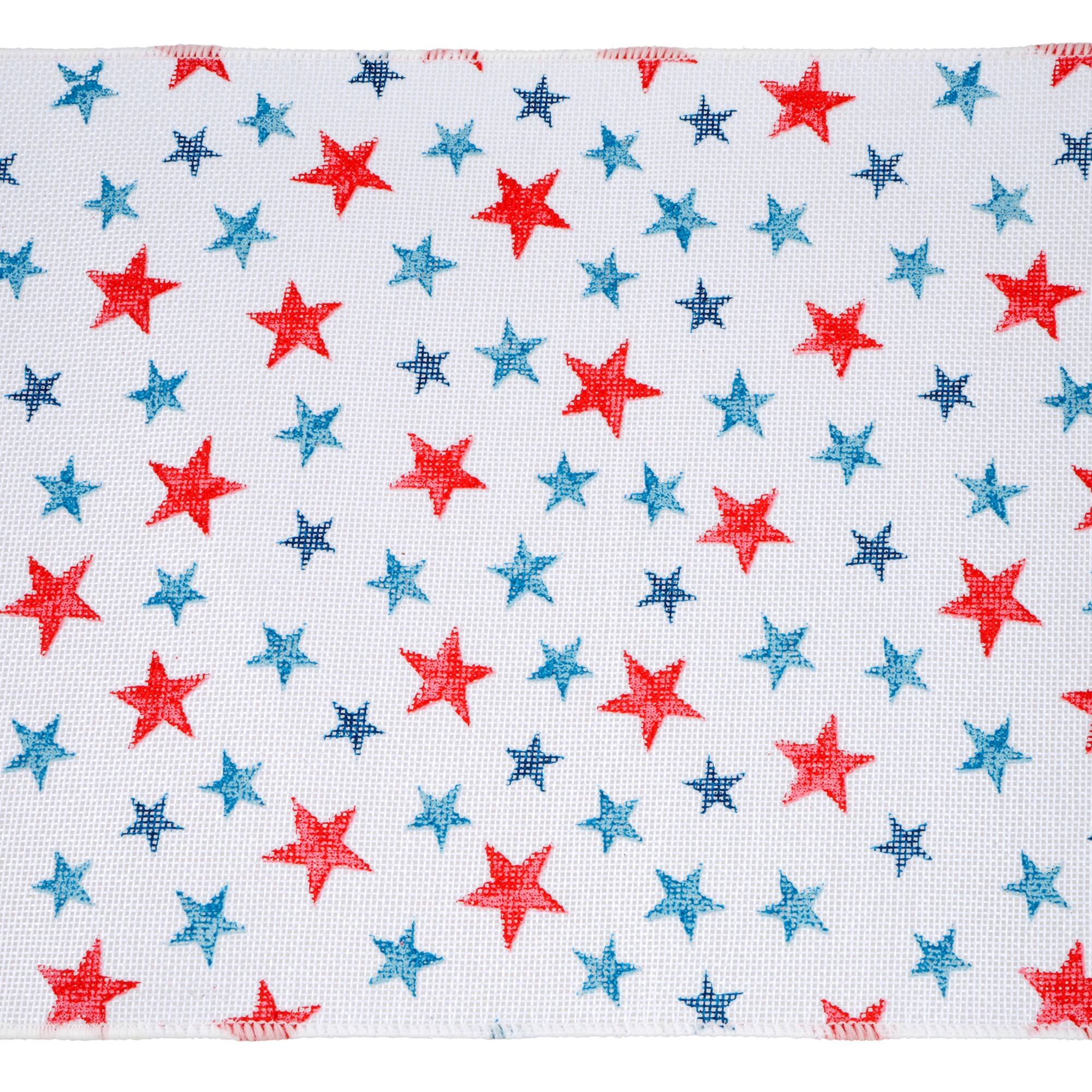 9.5" x 3.3yd. Red, White & Blue Stars Mesh by Celebrate It™
